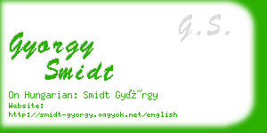 gyorgy smidt business card